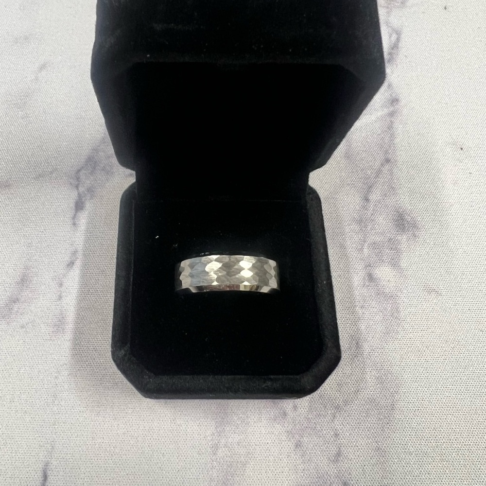 Cobalt Hammered Ring